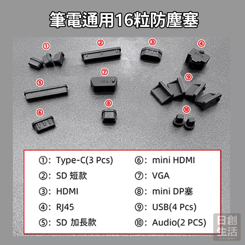 筆電防塵塞 筆記型電腦防塵塞 通用型防潮防塵套組 筆電防塵塞 防塵套 耳機塞 防塵蓋 耳機孔塞-細節圖6