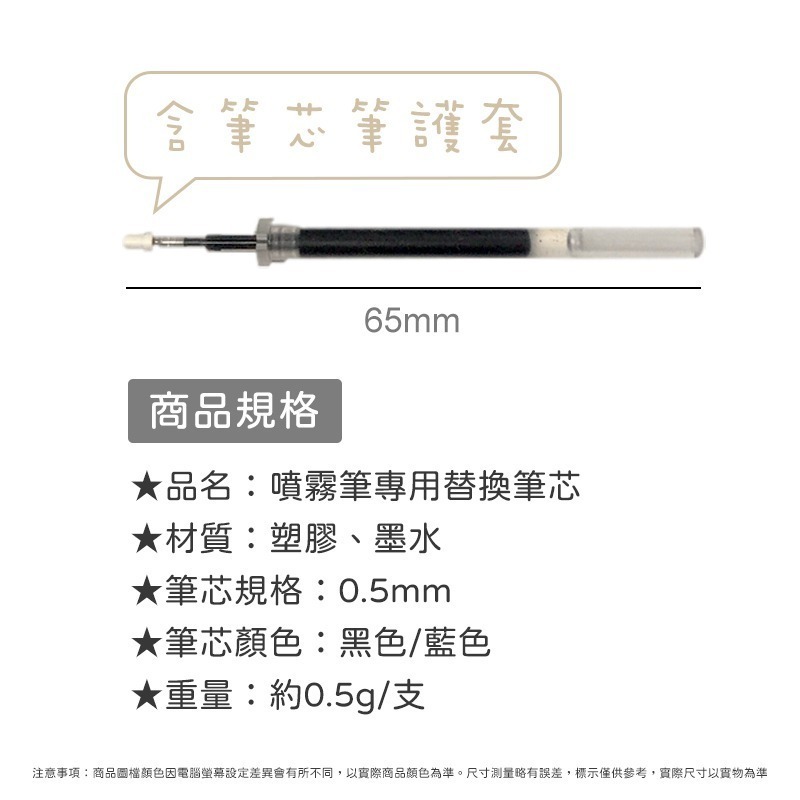 防疫必備 噴霧筆 0.5mm 馬卡龍色 噴霧中性筆 消毒筆 防疫 原子筆 防疫筆 酒精噴霧 文具 筆 日創生活-細節圖10