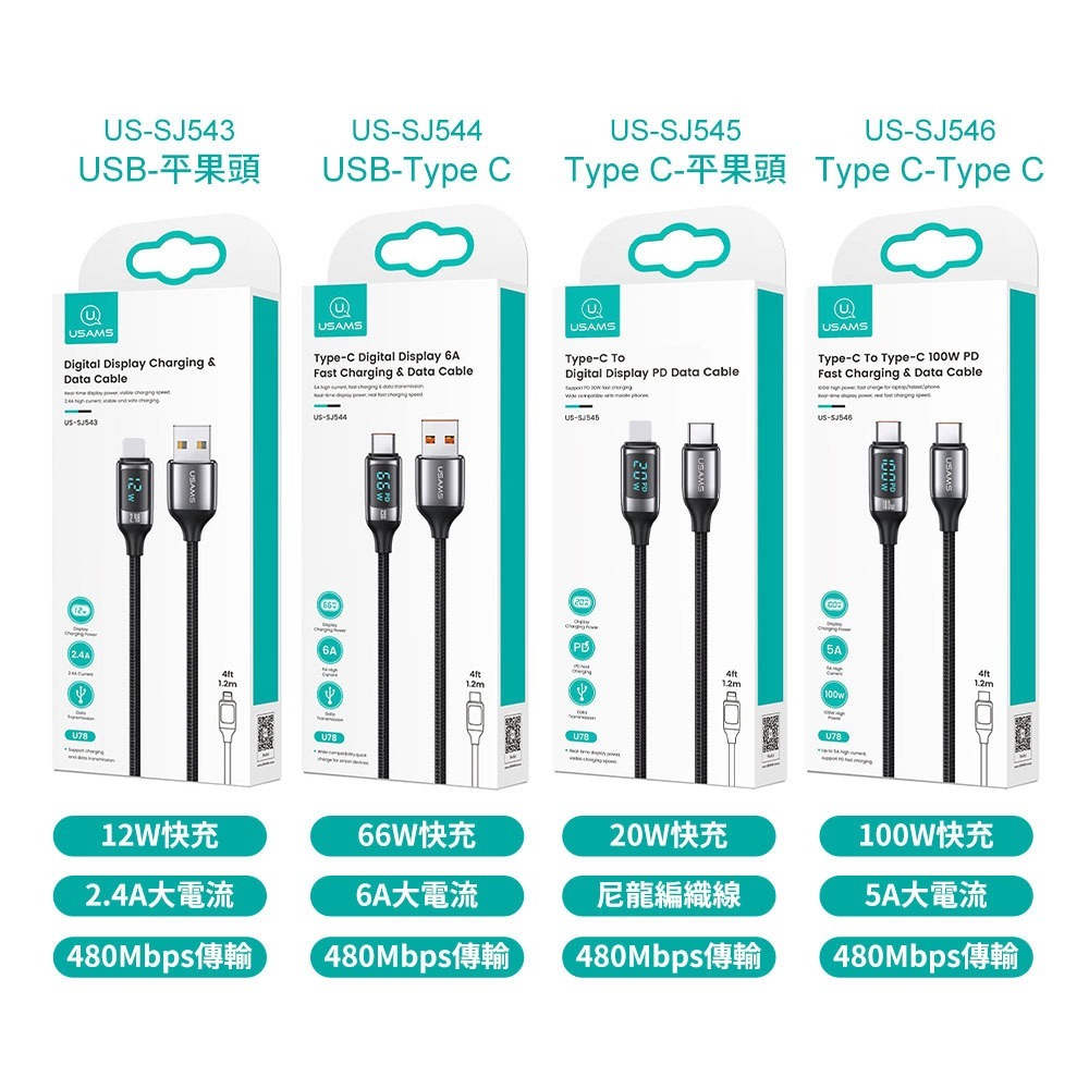 數顯快充線 PD快充數據線 Type C 充電線 快充線 傳輸線 快充 日創生活-細節圖4
