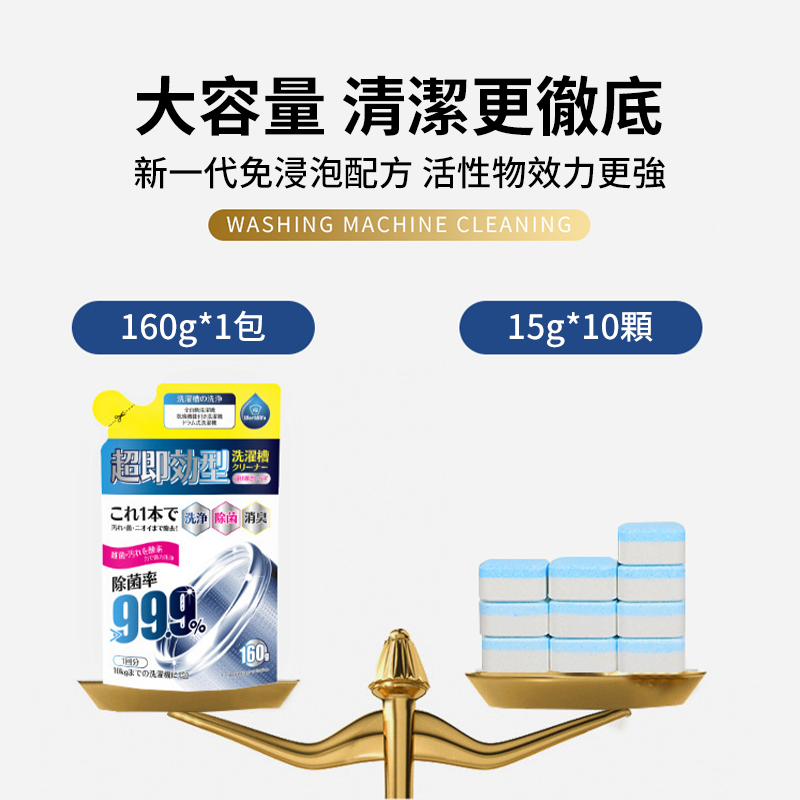 World Life 洗衣機清潔粉 160g 洗衣機槽清潔劑 洗衣機清潔劑 滾筒內筒清潔粉 洗衣槽清潔劑 清潔粉-細節圖3