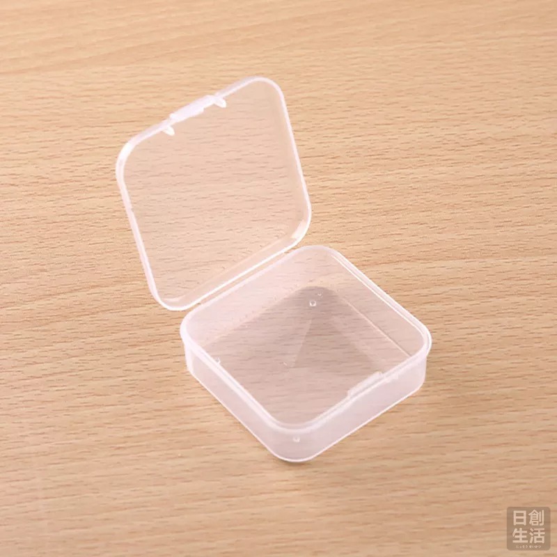 透明小方盒 透明塑膠盒 透明小盒子 耳塞盒 飾品配件盒 飾品盒 耳環盒 戒指盒 零件盒 收納盒 日創生活-細節圖6