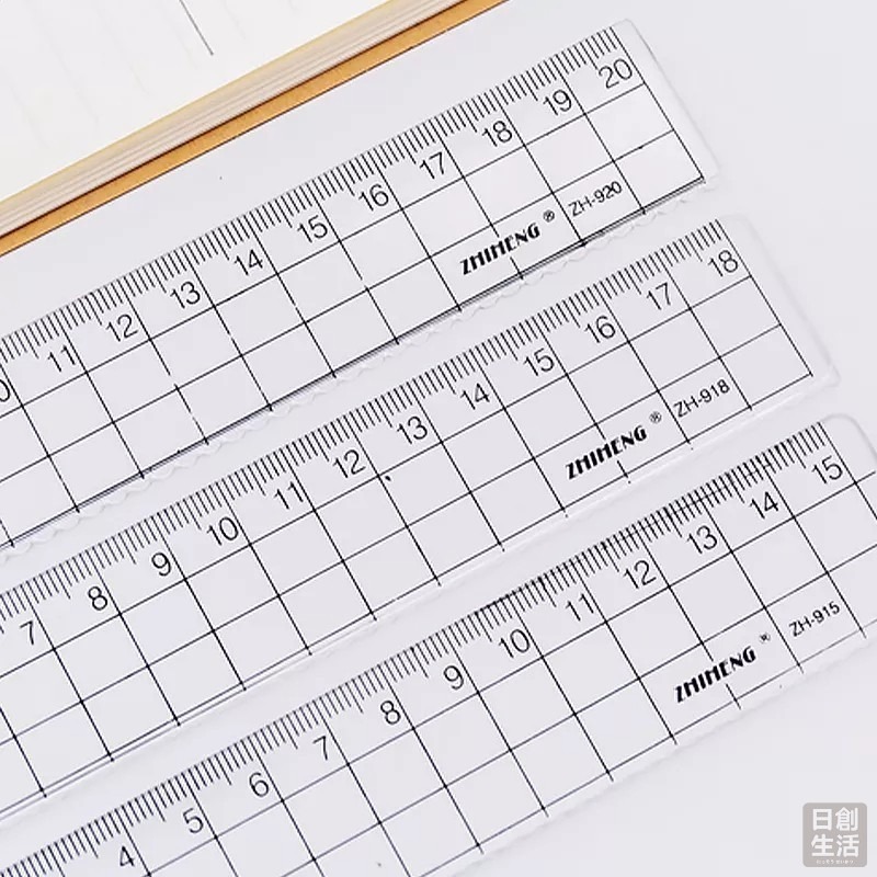 無印風直尺套組 格子 直尺 角度尺 量角器 開學 直尺套尺四件套 三角板 量角器 學生尺子 學習文具用品-細節圖3