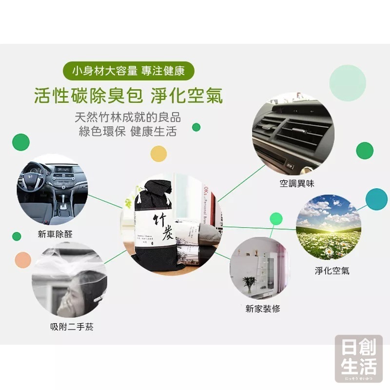 除臭防潮竹炭包 冰箱 鞋櫃 除溼 除濕 異味去除 竹碳 消臭 除味 去味 吸濕 竹炭包 竹炭 日創生活-細節圖3