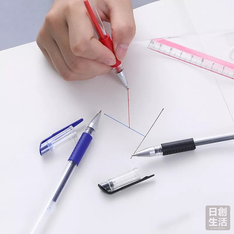 中性筆 原子筆 0.5mm 水性筆 原珠筆 辦公用品 紅筆 藍筆 黑筆 文具 畢業禮物 學生 批發 日創生活-細節圖4