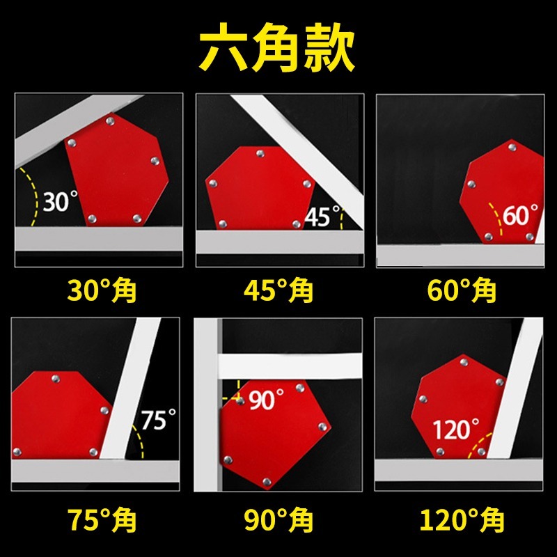 焊接定位器 固定器 焊接固定磁鐵 三角/六角款 直角磁鐵定位器 磁性方向標示工具 五金工具-細節圖6