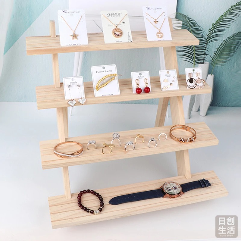 實木階梯式展示架 置物架 文創市集 擺攤 商品陳列 飾品收納 多層 多尺寸 日創生活-細節圖4
