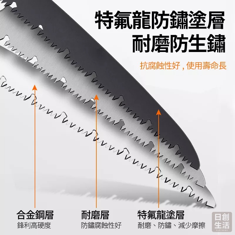 鋸樹 砍樹 手鋸 木工鋸 鋼鋸 手工鋸 鋸 便捷 折叠鋸 特厚 超速 防滑鋸子 防生銹手拉鋼鋸 日創生活-細節圖7