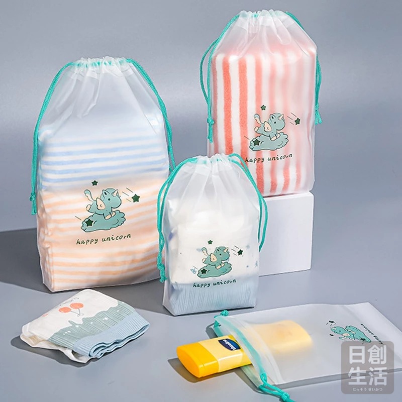 磨砂束口袋 束口袋 收納束口袋 透明束口袋 小束口袋 大束口袋 可愛束口袋 旅行束口袋 日創生活-細節圖6