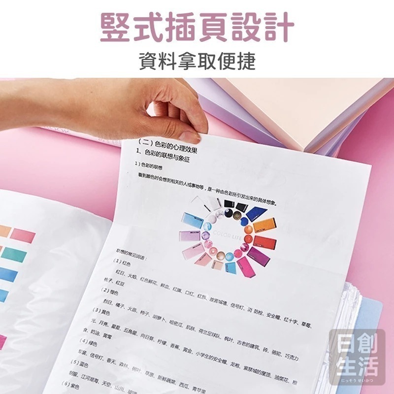 透明文件夾 A4文件夾 文件夾 資料夾 a4資料夾 a4資料袋 透明資料夾 風琴資料夾 日創生活-細節圖2