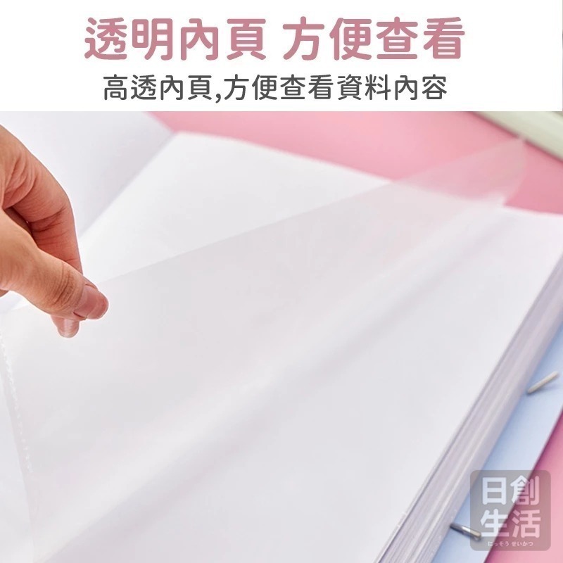 透明文件夾 A4文件夾 文件夾 資料夾 a4資料夾 a4資料袋 透明資料夾 風琴資料夾 日創生活-細節圖3
