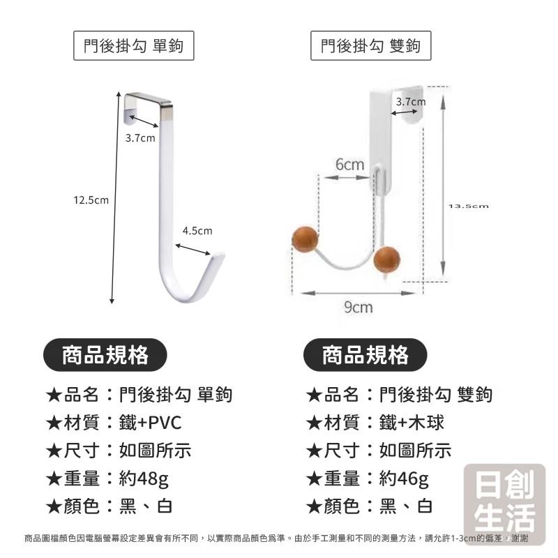 門後掛勾 免打孔掛鉤 門後掛架 收納掛鉤 無痕掛勾 門後掛 掛帽子收納架 掛鉤架 掛鉤衣架 日創生活-細節圖8