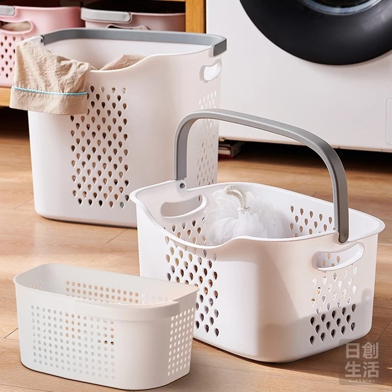 手提洗衣籃<小號>洗衣籃 大洗衣籃 小洗衣籃 衣籃 髒衣籃 衣物籃 手提籃 棉麻收納籃 收衣籃 日創生活-細節圖5