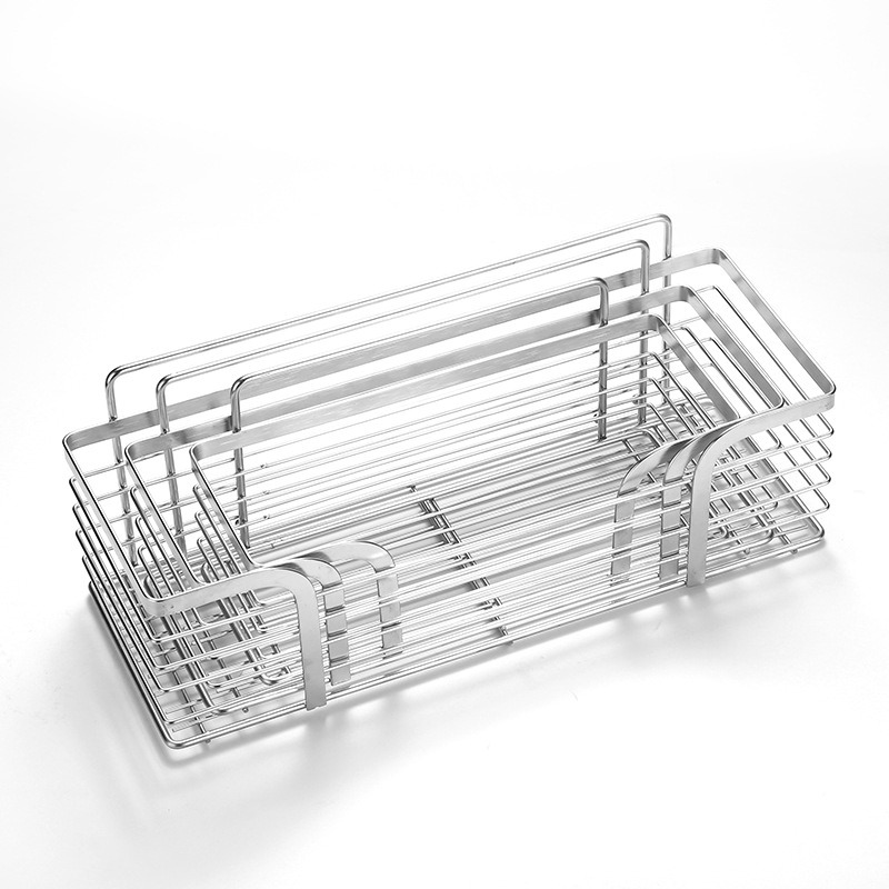 不鏽鋼置物架 附無痕卡扣貼片 免打孔 無痕黏貼 壁掛式 承重強 廚房瓶罐 浴室收納 無痕置物架 廚房收納-細節圖2