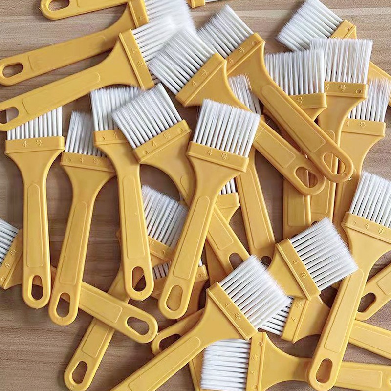 塑膠柄4號 塑膠柄油漆刷 不易掉毛 不生鏽 韌性好 植毛油漆刷 空調刷 細縫刷 門縫刷 內裝刷-細節圖5