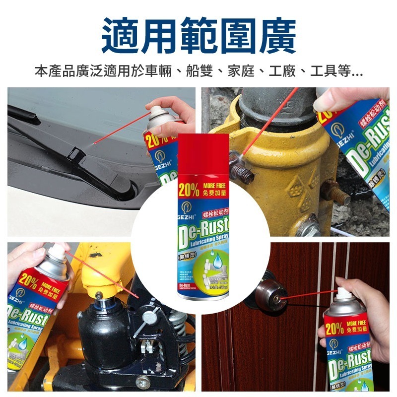 萬能除鏽噴霧 萬能除鏽潤滑劑 防鏽噴霧 除鏽油 除鏽劑 防鏽劑 防鏽潤滑劑 鐵鏽去除劑-細節圖6