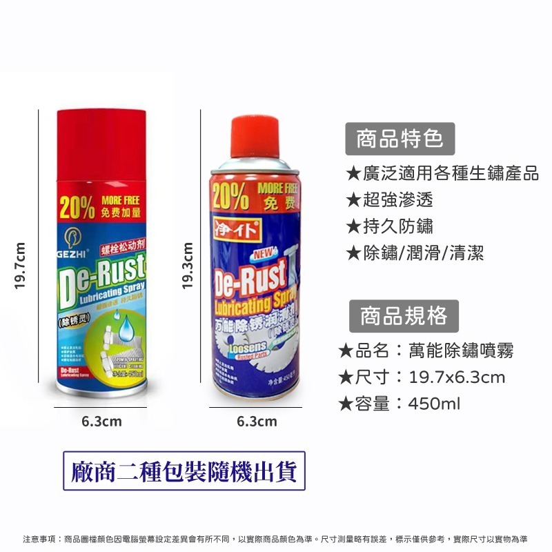 萬能除鏽噴霧 萬能除鏽潤滑劑 防鏽噴霧 除鏽油 除鏽劑 防鏽劑 防鏽潤滑劑 鐵鏽去除劑-細節圖7