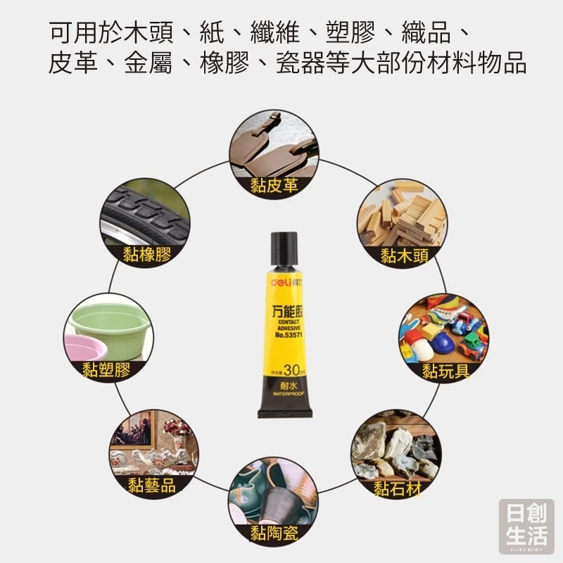得力7140 萬用強力膠 強力膠 三秒膠 瞬間膠 快乾膠 膠水 快乾 3秒膠 萬能膠水 日創生活-細節圖2