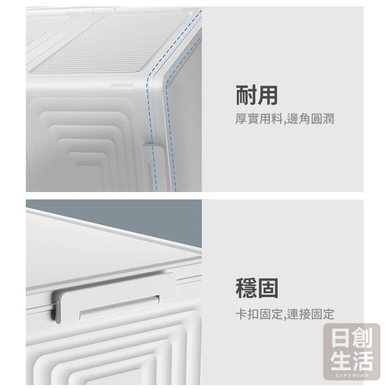 日式白框摺疊鞋櫃 折疊鞋櫃 簡易鞋櫃 組合鞋櫃 摺疊鞋櫃 收納鞋櫃 塑膠鞋櫃 防塵鞋櫃 鞋櫃收納 日創生活-細節圖5