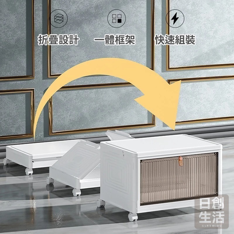 日式白框摺疊鞋櫃 折疊鞋櫃 簡易鞋櫃 組合鞋櫃 摺疊鞋櫃 收納鞋櫃 塑膠鞋櫃 防塵鞋櫃 鞋櫃收納 日創生活-細節圖6