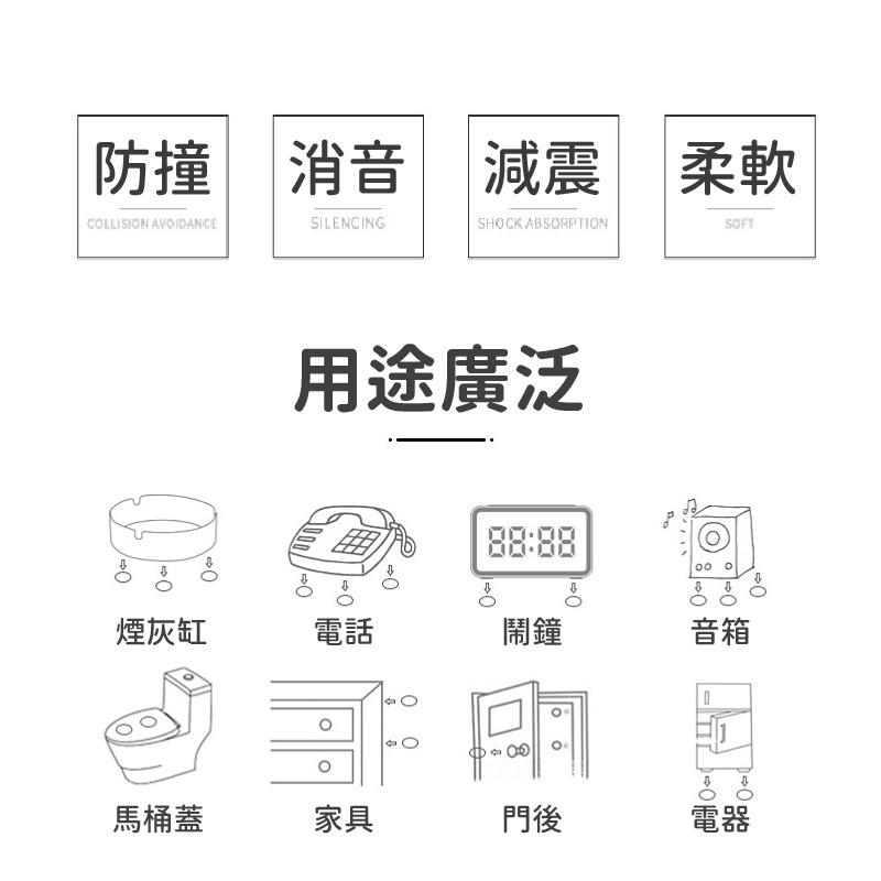 自黏矽膠防撞止滑貼 防震 防撞膠粒 靜音 防撞止滑貼 防撞貼 防撞粒 防滑 止滑 防撞墊 防噪音-細節圖3