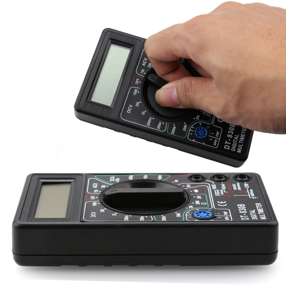 迷你三用電表 數位顯示 電壓表 電流表 電表 萬用電表 電子式 三用電表 DT-830B-細節圖2