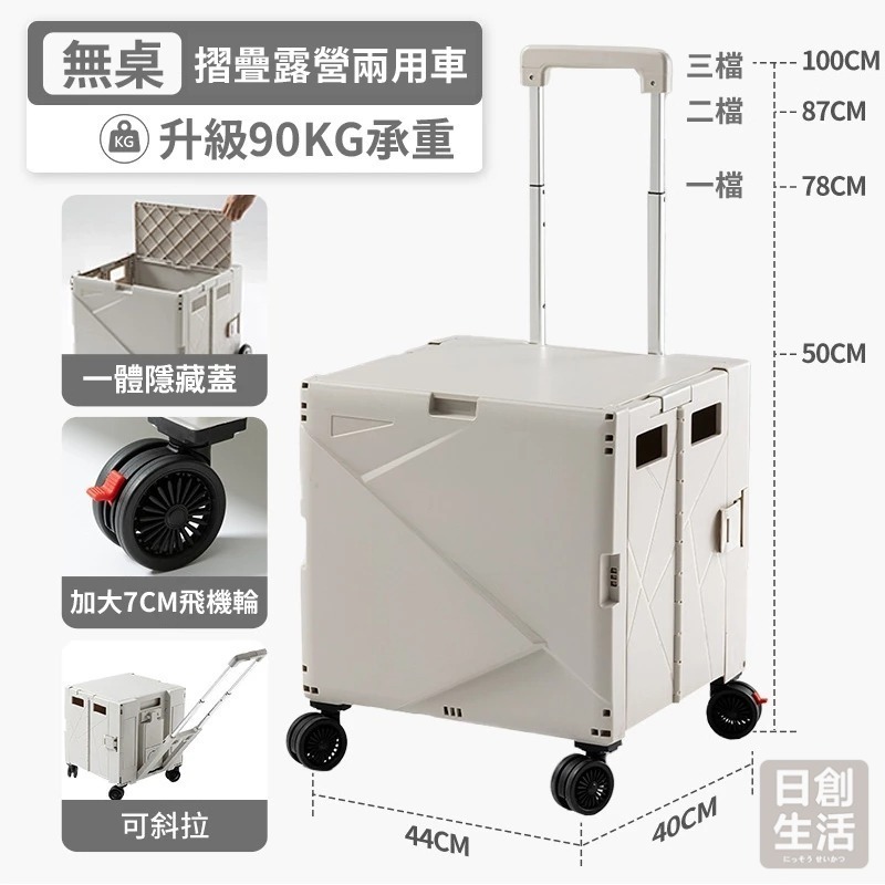 【宅配限定】摺疊露營購物車 折疊推車 摺疊購物車 折疊手拉車 折疊手推車 折疊小推車 手拉推車 日創生活-細節圖6