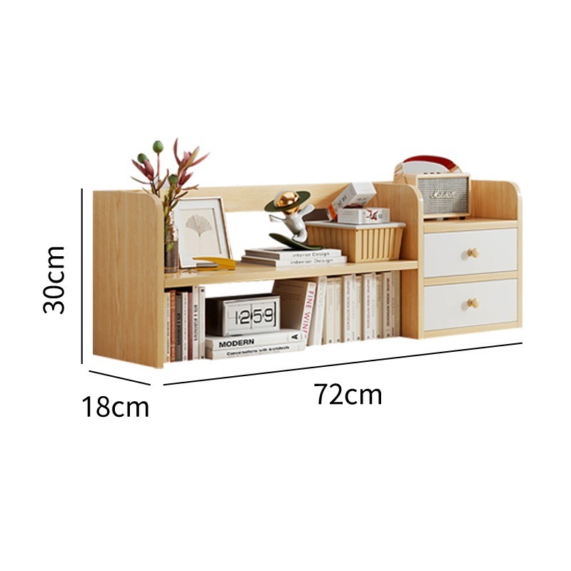 【宅配限定】木製書架 上型多層收納書架 置物架加大款 北歐簡約 書架 桌面書架 桌上型書架 桌面收納-細節圖3