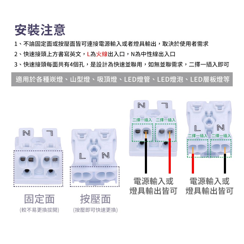 崁燈 快速接線器 含稅 按壓式 接線端子 電線連接器 接線器 快速接頭 LED 對接 五金工具-細節圖7