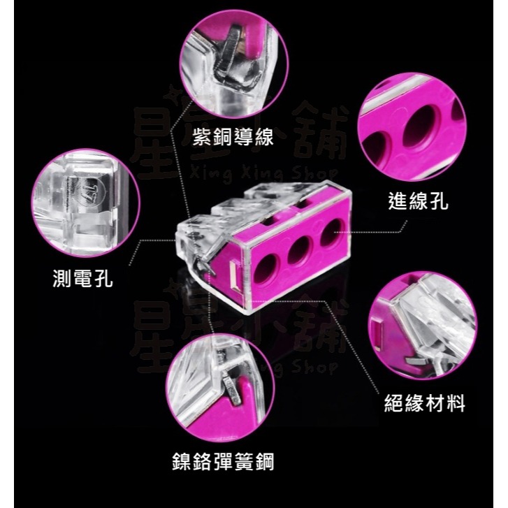 快速接線器 含稅 接線端子 插線式連接器 電線連接器 接線器 萬用電線連接 五金工具-細節圖6