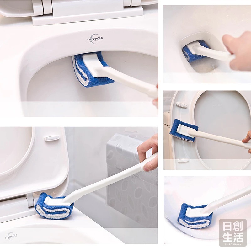 日本熱銷 免洗劑馬桶刷 纖維布 馬桶刷 清潔馬桶 無死角馬桶刷 弧形馬桶刷 浴廁清潔-細節圖2