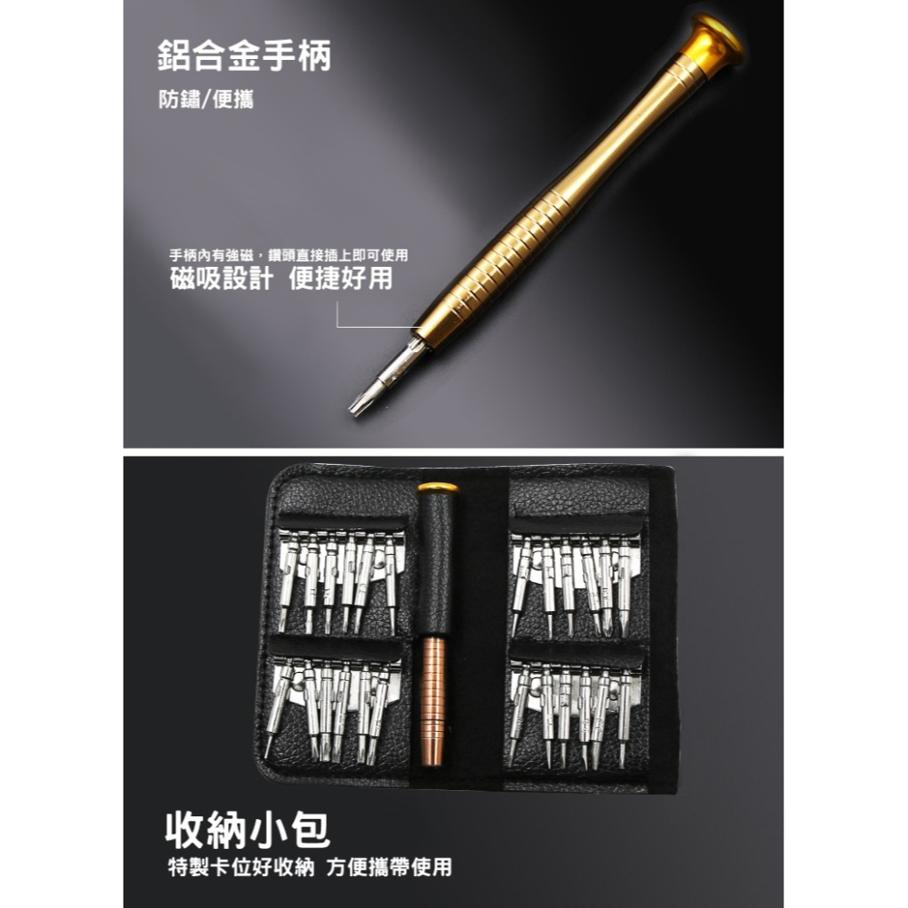 25合一 口袋萬用螺絲起子組合 螺絲起子 工具組 隨身工具 工具包 手工具-細節圖5