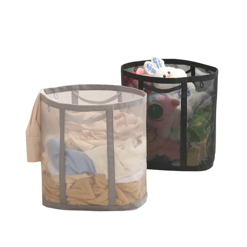 紗網洗衣籃 可摺疊收納洗衣籃 透氣 洗衣網 收納網 細網 髒衣籃 籃子 玩具收納籃 髒衣服 置物籃-細節圖2