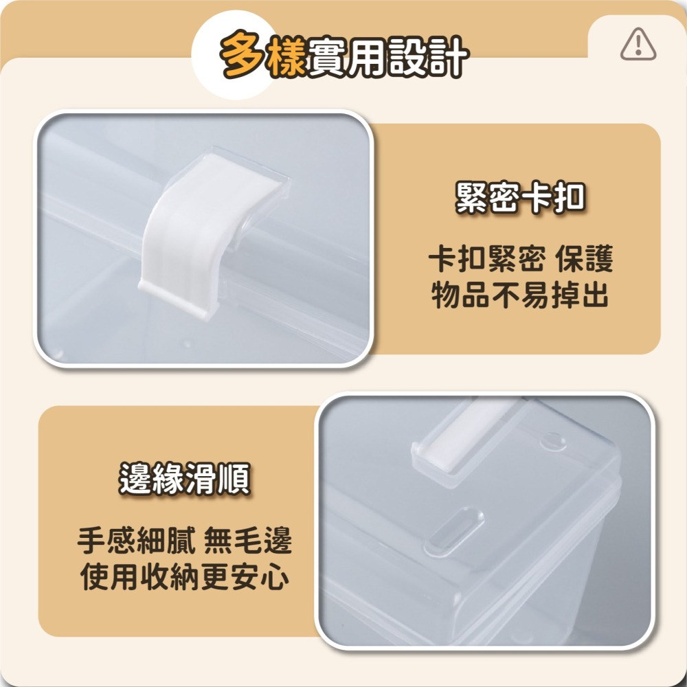 透明手提整理箱 置物箱 手提盒 工具箱 文具置物盒 收納盒 手提箱 整理盒 零件盒 藥箱 手提收納箱-細節圖8