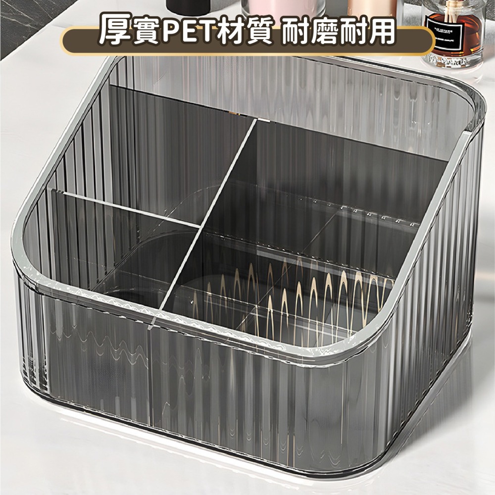 壓克力化妝品遙控器收納盒 桌面收納盒 多格收納 筆筒 文具盒 置物架 分格筆筒 分隔筆筒 桌面整理盒-細節圖5