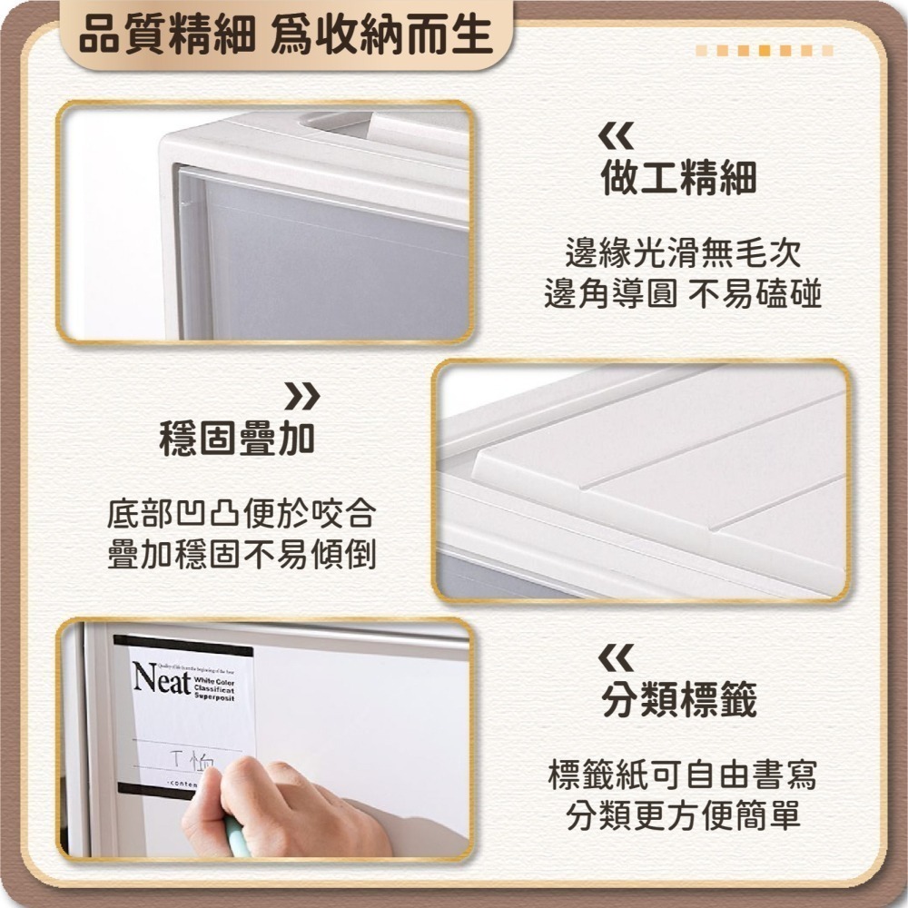 【宅配限定】日式可疊加 抽屜收納箱 70L 透明抽屜收納盒 大容量 抽屜式收納盒 抽屜收納櫃 辦公室整理盒 衣服收納箱-細節圖8