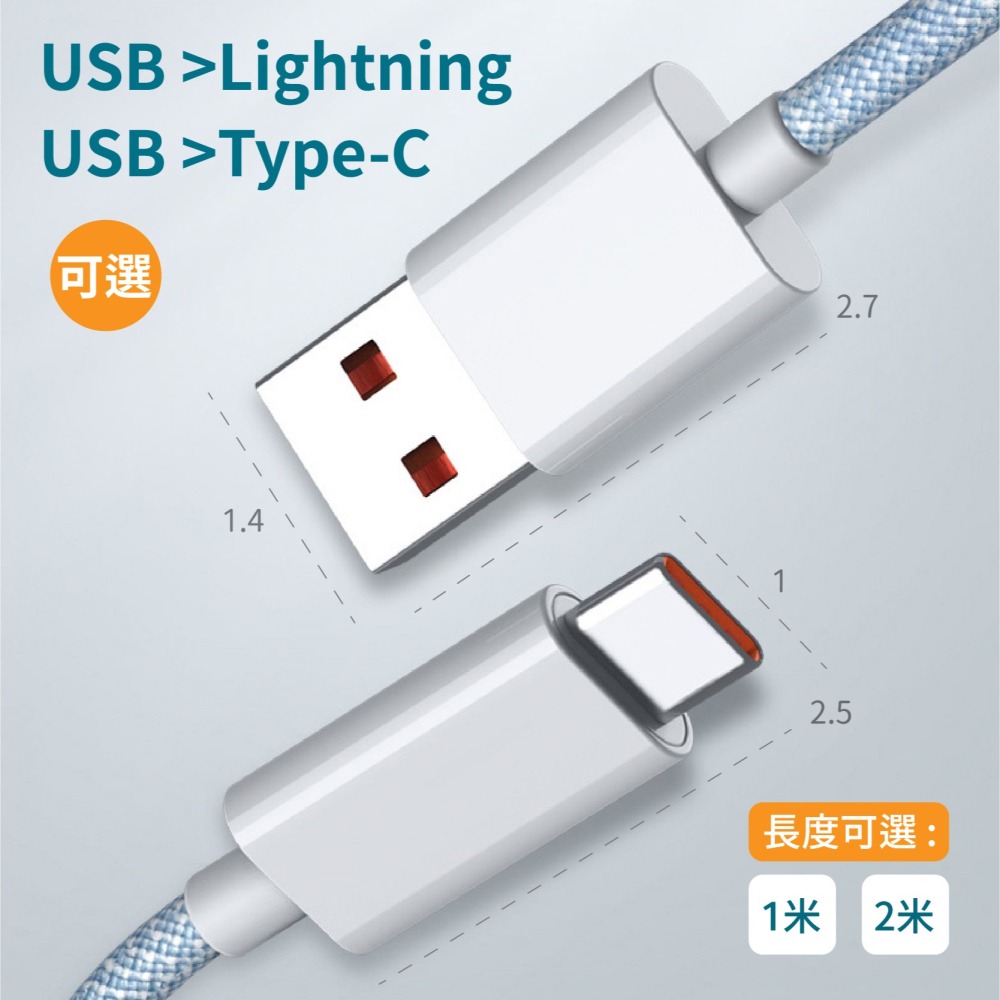 加粗 編織快充線 USB-A Lightning Type-C PD快充線 蘋果充電線 傳輸線-細節圖8