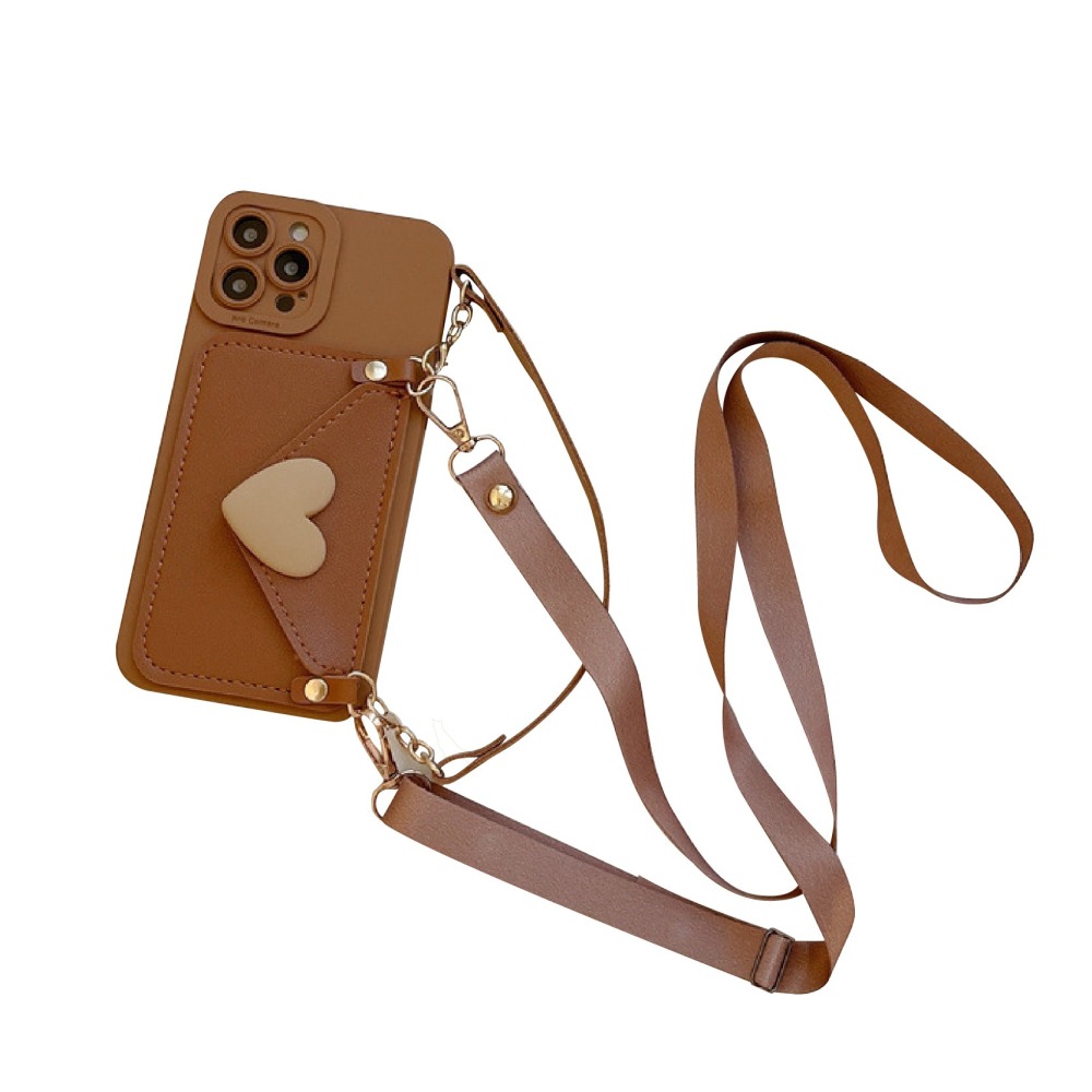 手機保護殼 零錢包 手提+斜背掛繩 蘋果 i16 i15 Pro max 保護殼 矽膠手機套-細節圖2