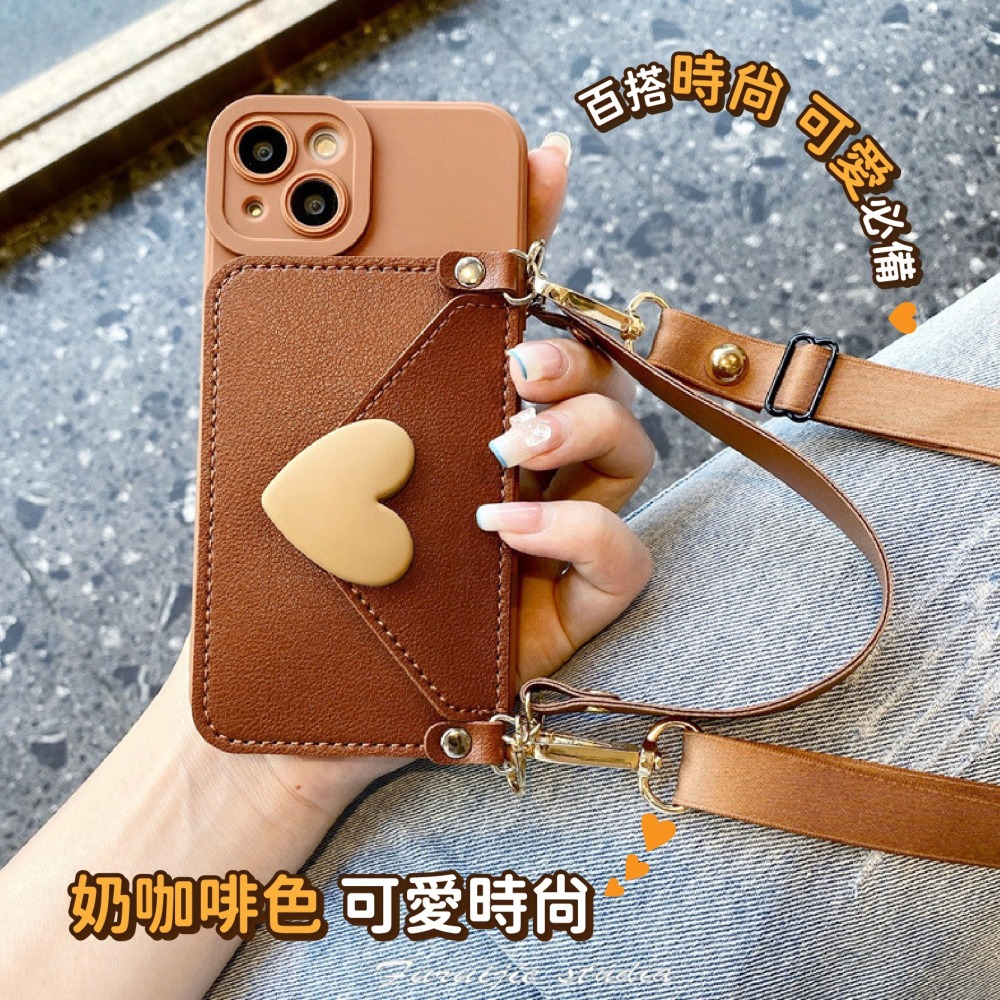 手機保護殼 零錢包 手提+斜背掛繩 蘋果 i16 i15 Pro max 保護殼 矽膠手機套-細節圖6