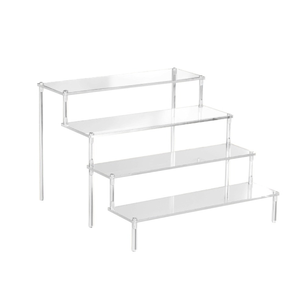 壓克力展示架 ㄇ型架 陳列架 階梯展示架 扭蛋 盒玩 桌上收納 公仔展示架 香水收納 階梯架-細節圖2