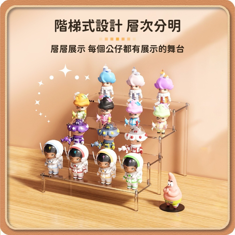 壓克力展示架 ㄇ型架 陳列架 階梯展示架 扭蛋 盒玩 桌上收納 公仔展示架 香水收納 階梯架-細節圖4