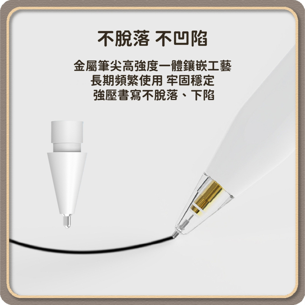 Apple Pencil手寫筆 替換筆尖 平頭/短頭/長頭 繪圖筆尖 蘋果筆頭 平板電容筆 手寫筆頭-細節圖3