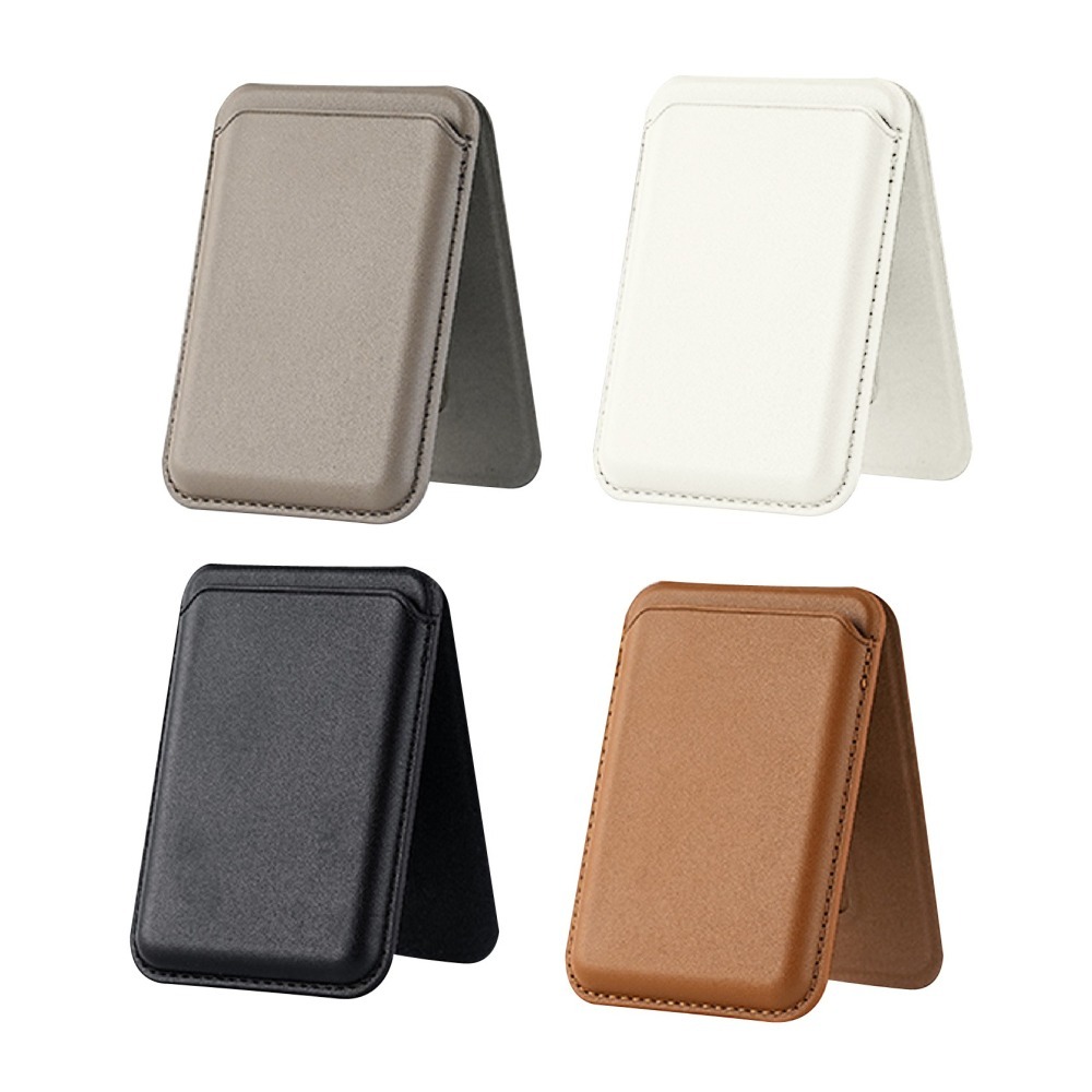 磁吸卡包手機架 卡夾 手機支架 收納包 折疊 皮革卡包 桌面支架 零錢包 錢包 皮夾-細節圖2