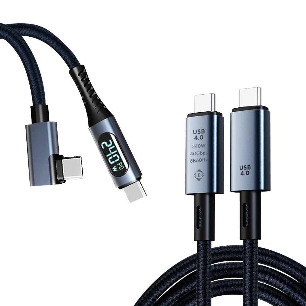 數顯數據線 USB4 8K60Hz 240W USB-C 快充線 40Gbps 充電線 數據線-細節圖2