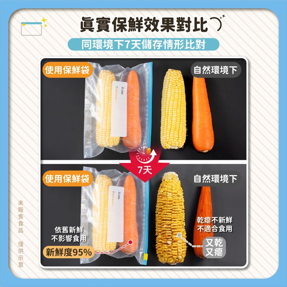 滑索保鮮夾鏈袋 拉鍊式密封袋 滑鎖袋 密封袋 封口袋 保鮮袋 食品保鮮袋 蔬果保鮮袋 夾鏈袋 收納袋-細節圖3