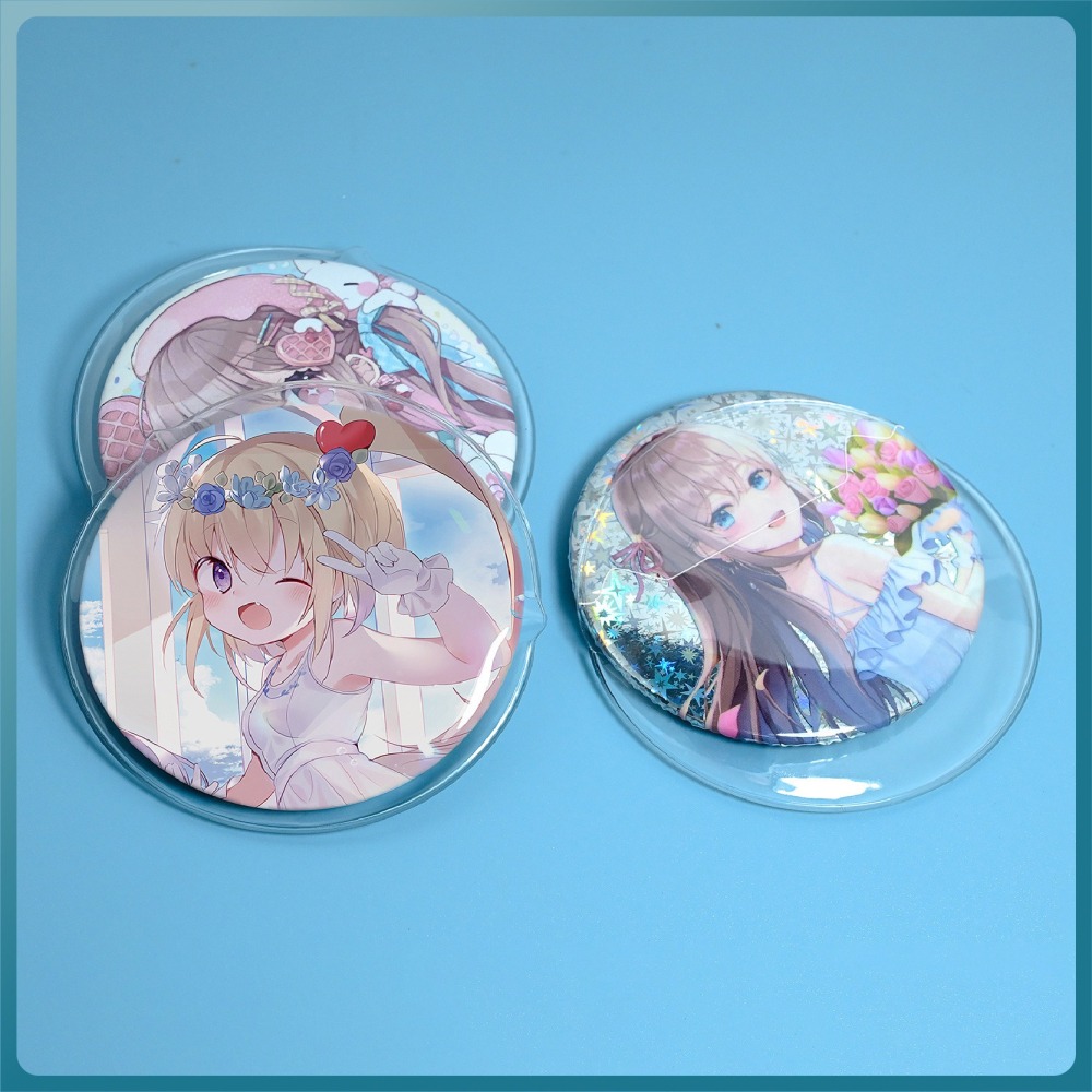 徽章保護套 吧唧保護套 加厚雙層共50絲 吧唧掛件保護套 徽章收納 徽章護套 胸針保護套 徽章套-細節圖7