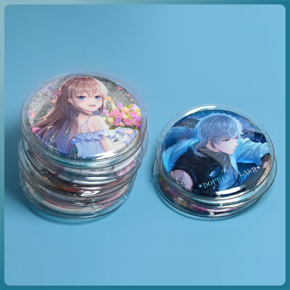 徽章保護套 吧唧保護套 加厚雙層共50絲 吧唧掛件保護套 徽章收納 徽章護套 胸針保護套 徽章套-細節圖8