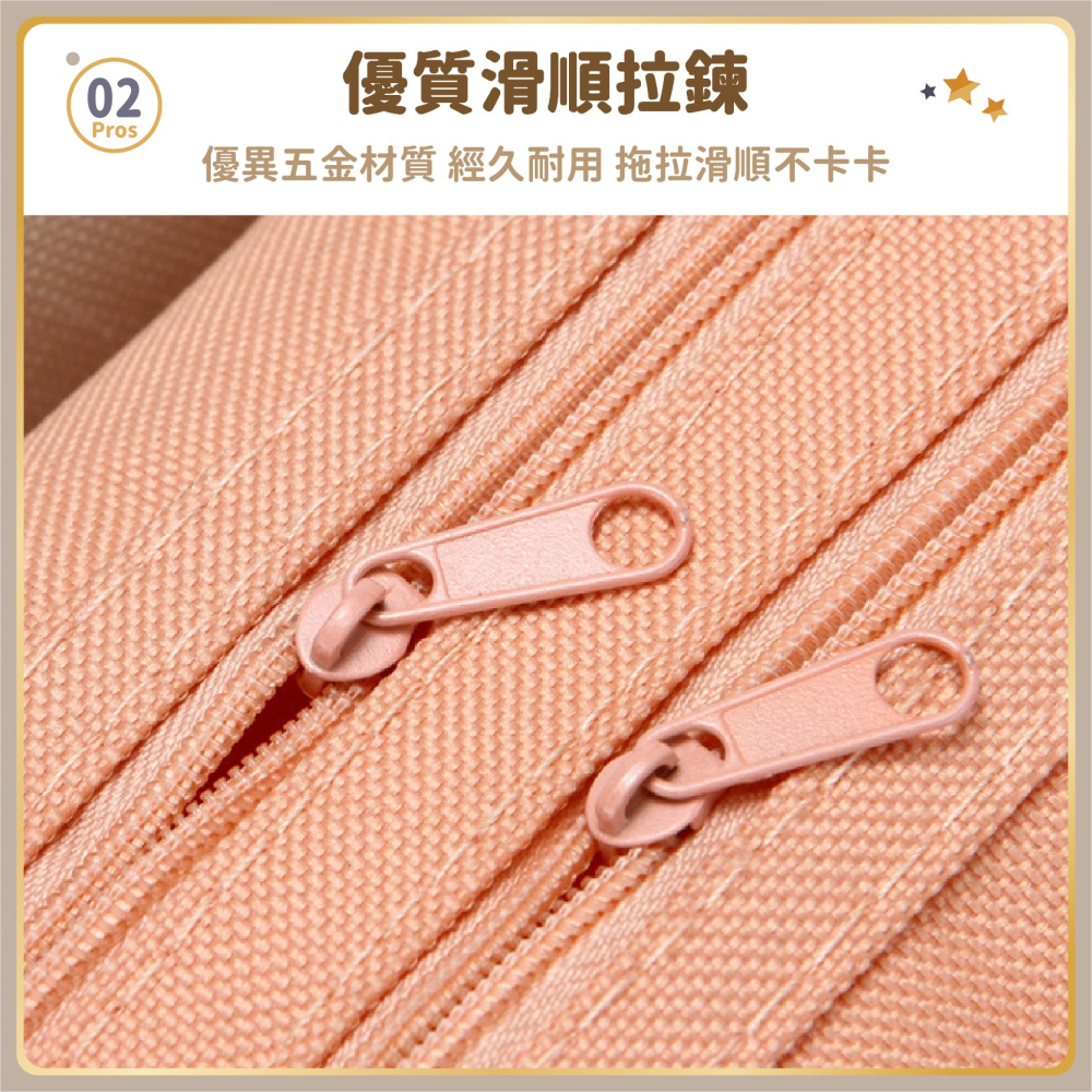 韓版 雙拉鍊 牛津布筆袋 大容量筆袋 鉛筆盒 雙層筆袋 鉛筆袋 收納袋 文具收納 收納 筆袋-細節圖4