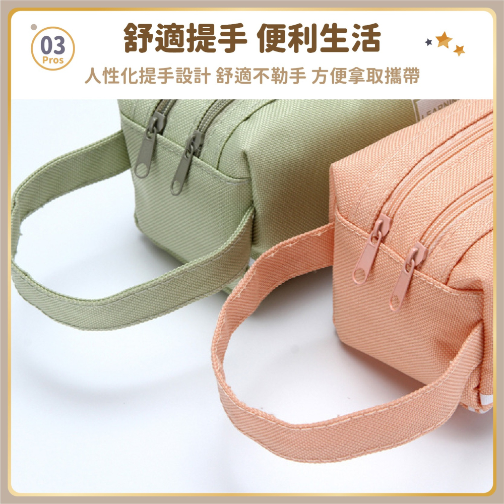 韓版 雙拉鍊 牛津布筆袋 大容量筆袋 鉛筆盒 雙層筆袋 鉛筆袋 收納袋 文具收納 收納 筆袋-細節圖5