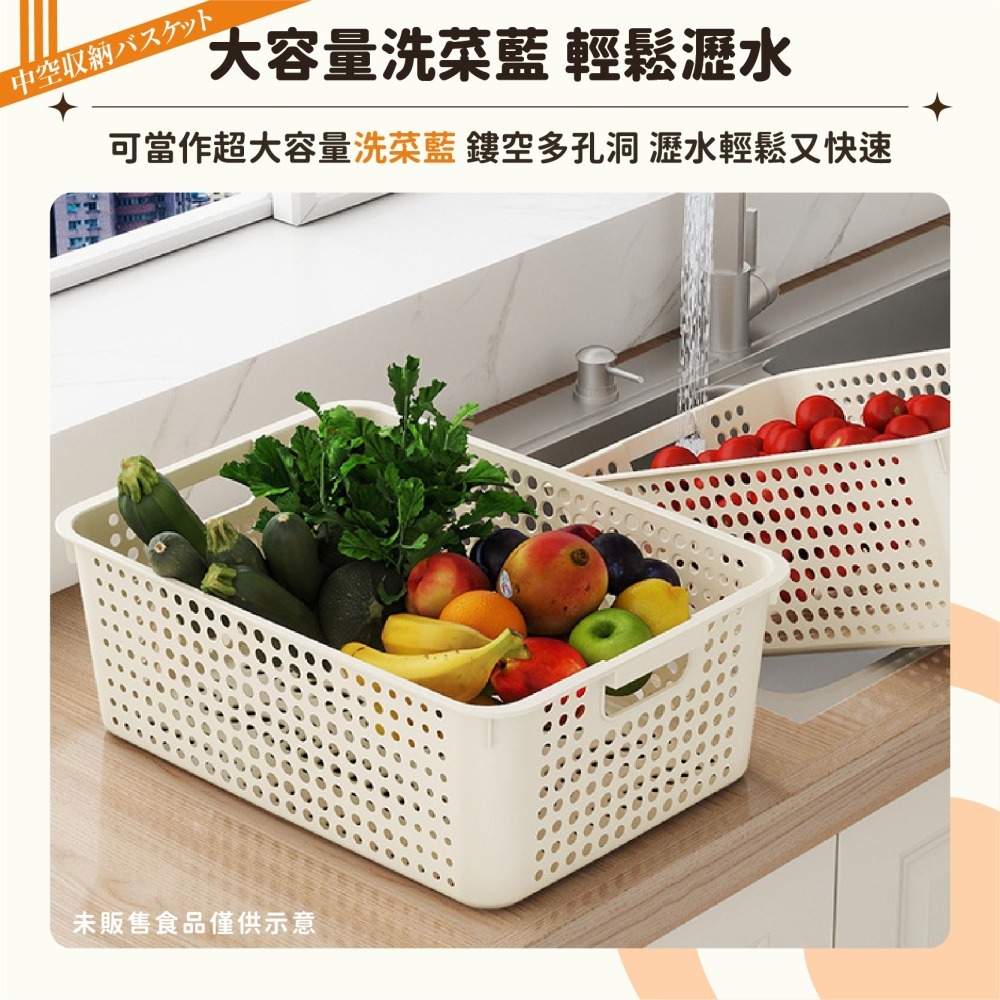 洞洞網格 收納籃 收納筐 收納盒 浴室用品收納 網格收納籃 置物籃 置物盒 收納箱 儲物盒-細節圖5