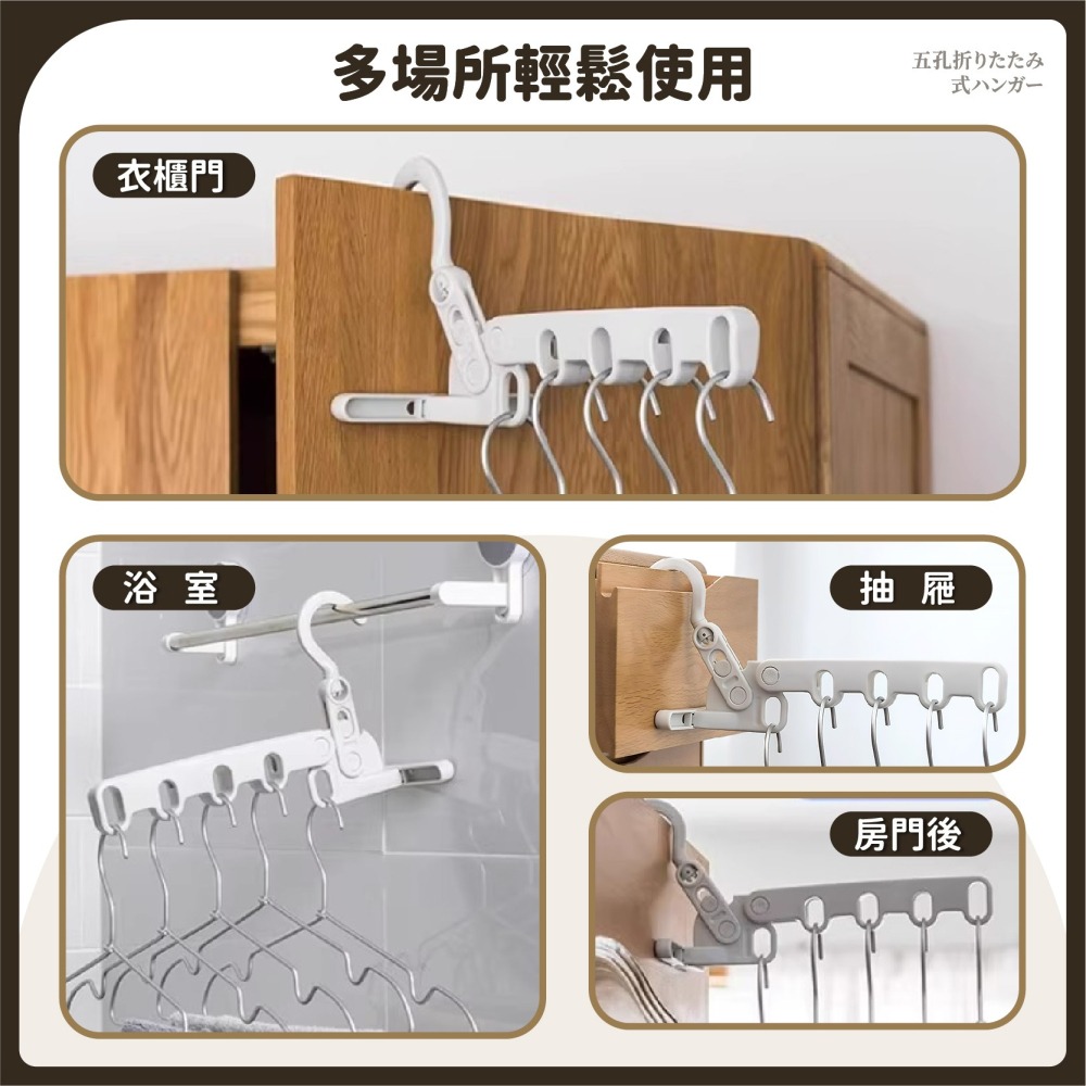 五孔摺疊 門後晾衣架 曬衣架 室內晾衣架 折疊曬衣架 晾衣架 旅行晾衣架 旅行曬衣架 摺疊曬衣架-細節圖8